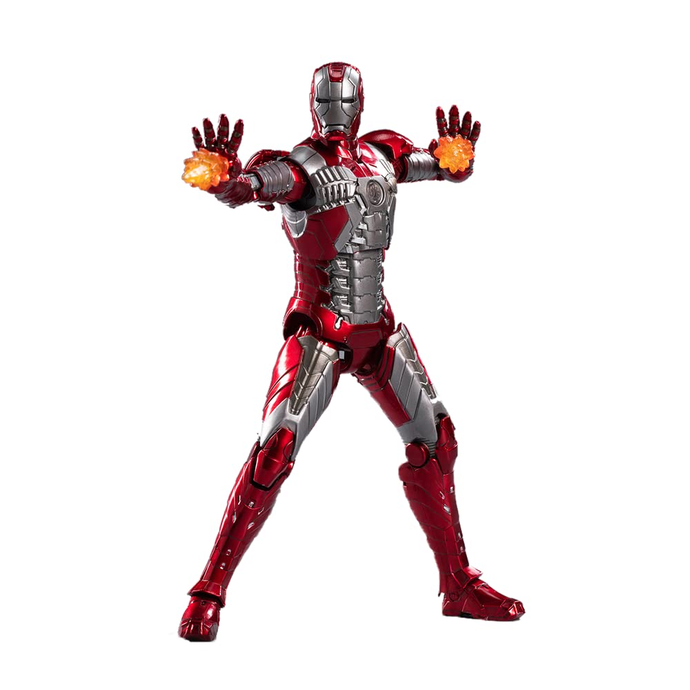 ZD Toys Marvel Studios 10th-Aniversary Series Iron Man 2 MK5 Mark V 7 Inches Action Figure(Iron Man MK5)