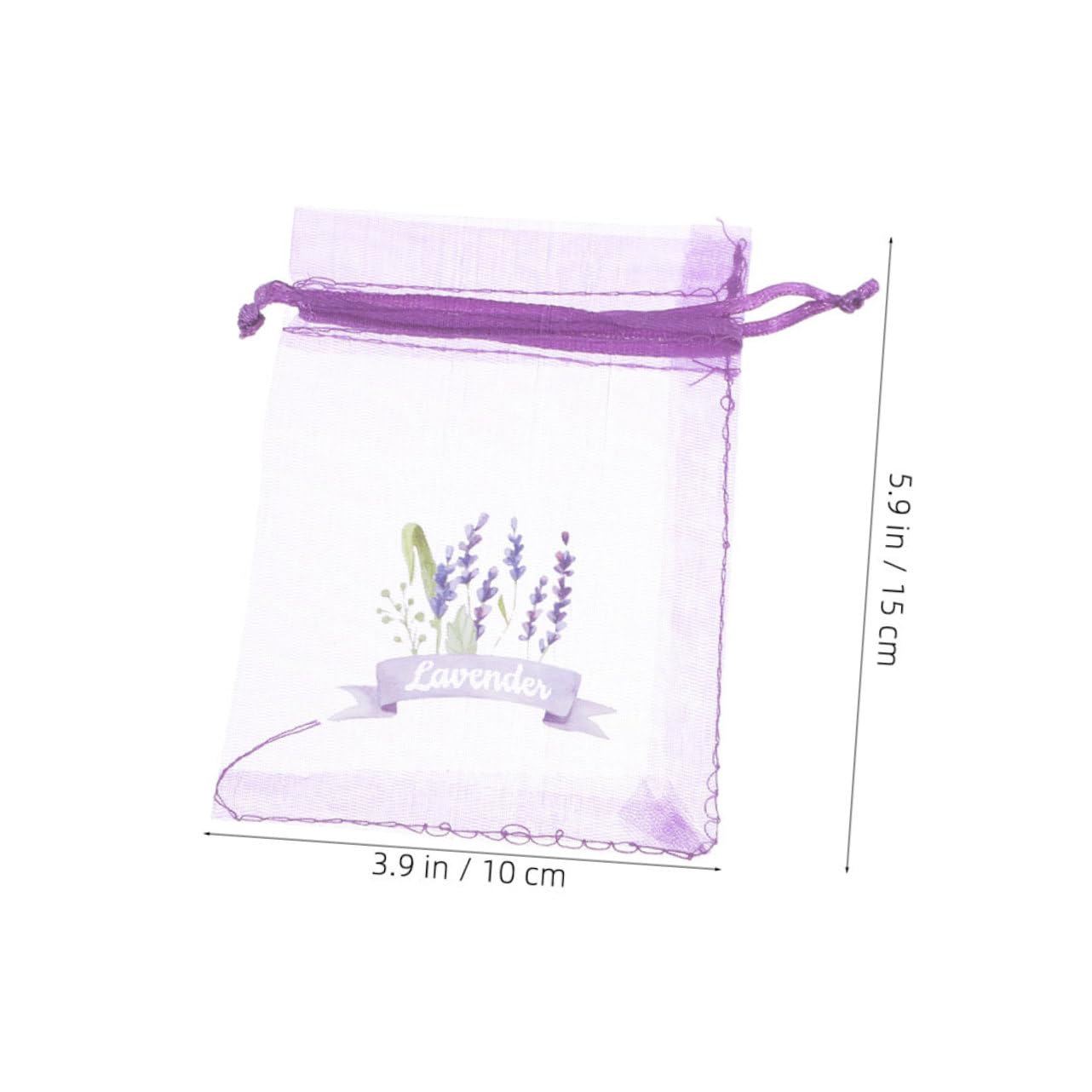 Happyyami 20pcs Empty Lavender Sachet Bags Mesh Drawstring Pouches for Organizing Herbs Aromatic Storage and Elegant Gauze Material for Home Fragrance and Decoration