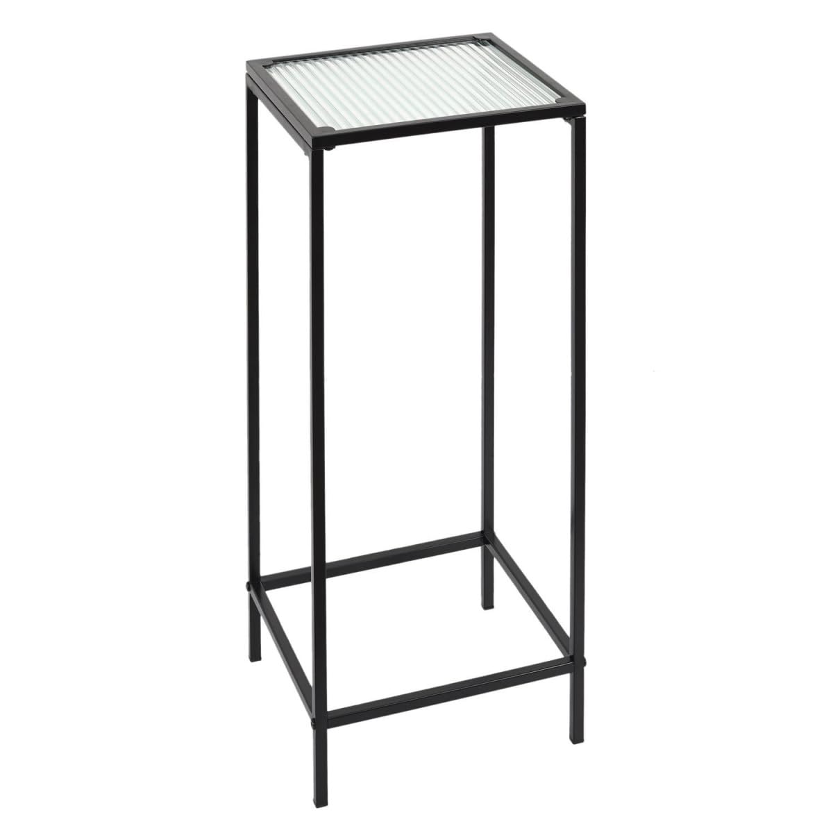 Paris Prix Sellette Design en Verre & Métal Rosa 70cm Noir