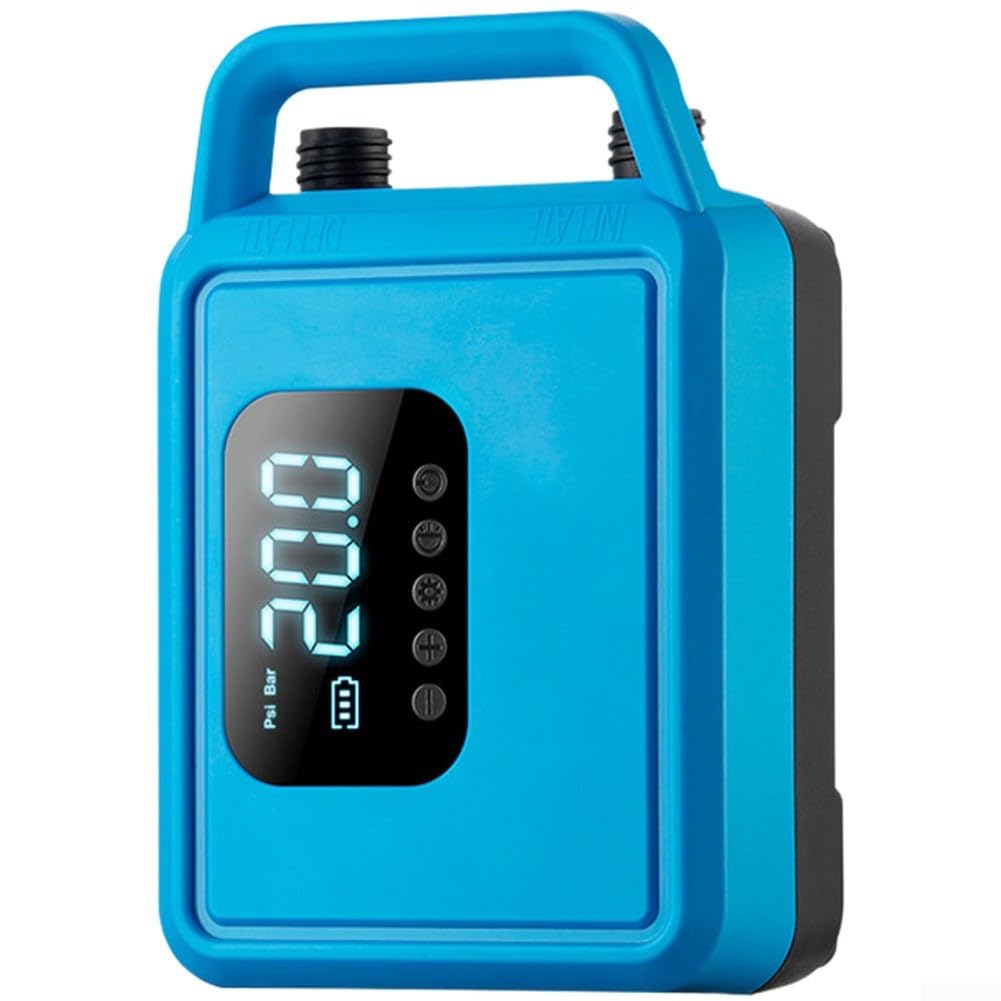 Honseadek Bomba de aire eléctrica de 12 V para tablero y barco inflable, inflador rápido portátil con manómetro digital, función de parada automática y desinflado,