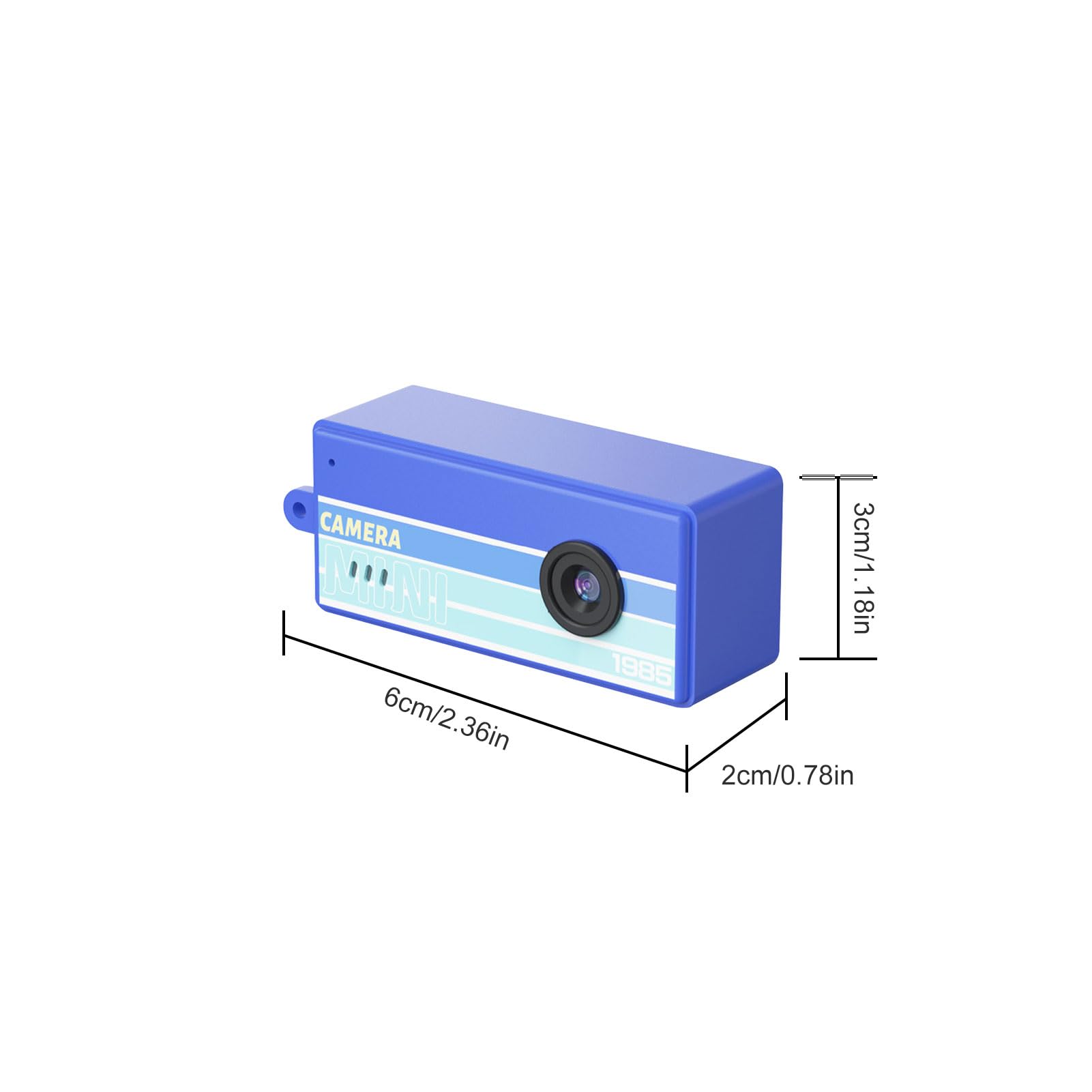 Dpofirs Mini Fotocamera Portachiavi, Fotocamere Digitali retrò HD 1080P da 12 MB, Piccola Fotocamera Portatile con Schermo da 0,96" per la Registrazione di Studi di Viaggio, Grandangolo (BLUE)