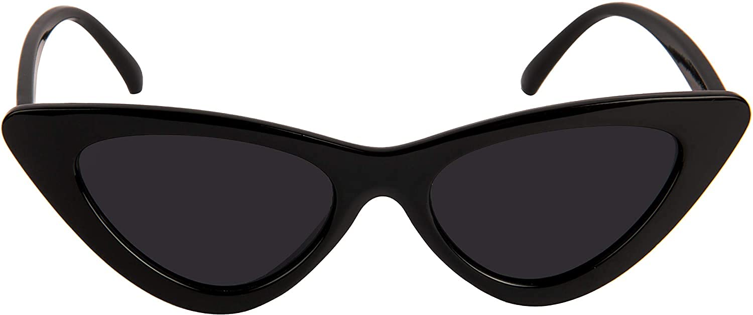 CREATURE Retro Vintage Narrow Cat Eye Sunglasses For Women And Girls (Black),Polarized - Image 2 thumbnail