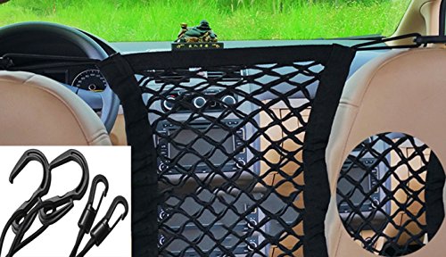 XIAOYU Pet Barrier, Dog Car Barrier Seat Mesh Obstacle, Seat Mesh Obstacle Vehicle Travel Dog Backseat Barrier, Car Organizer - Thumbnail 3