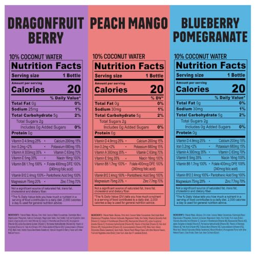 Image of BODYARMOR LYTE Peach Mango /Dragonfrt Bry /Bluebry Pom Variety, 16 Oz (36 Pk)
