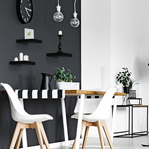 Sorbus Floating Shelves — Hanging Wall Shelves Decoration — Perfect Trophy Display, Photo Frames (Black) #TOP1