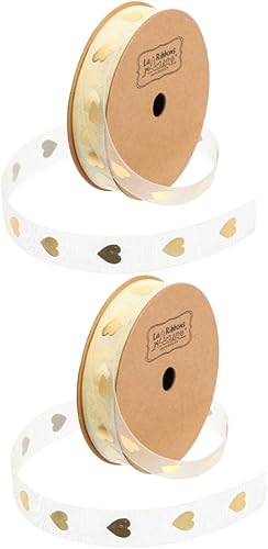 Abaodam 2 Rolls Ribbon Valentines Day Party Bow Wedding Favors Listones para Manualidades Wedding Decorations for Ceremony Party Favors Crafts