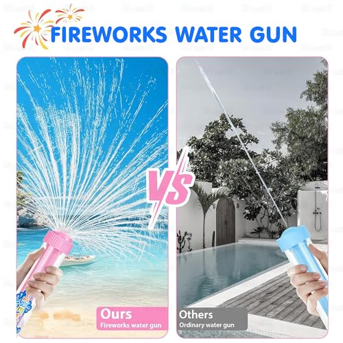 Image of Kidology Fireworks Water Spray Gun for Kids | Pump Action Showerhead Pichkari Toy | Firework Style Water Blaster for Holi Pool Beach Party | Outdoor Summer Water Game Toy for Boys & Girls