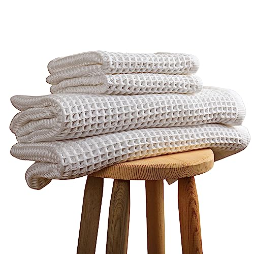Premium Organic Turkish Cotton Waffle Towel Set