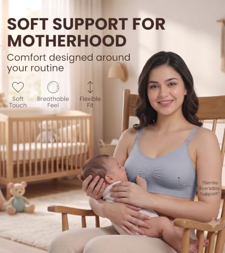 Image of Dimore Nursing Bras for Breastfeeding Seamless Maternity Bra Ultra Comfort Smooth Wireless Pregnancy Sleeping Bralette