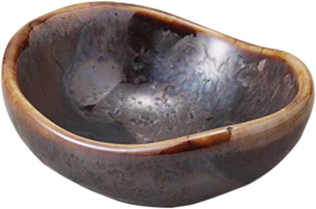 Set of 5 Gold Oval Delicacy [2.4 x 2.0 x 0.9 inches (6 x 5.1 x 2.4 cm)] [Delicacy] [Restaurants & Ryokan Japanese Tableware, Commercial Use]