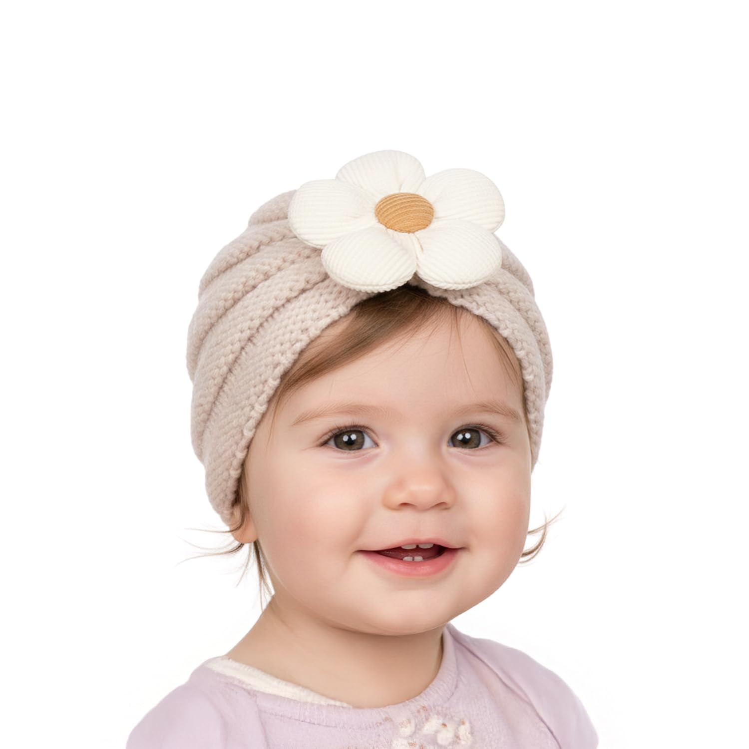 syga Baby Cap Flower Wool Warm Knitted Streachable Hat Infant Toddler Baby Cap 0-3 Years-picture-12