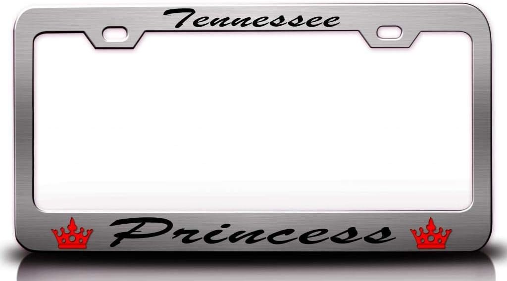 Tennessee Princess with Script Writing Metal Car SUV Truck License Plate Frame Ch c87