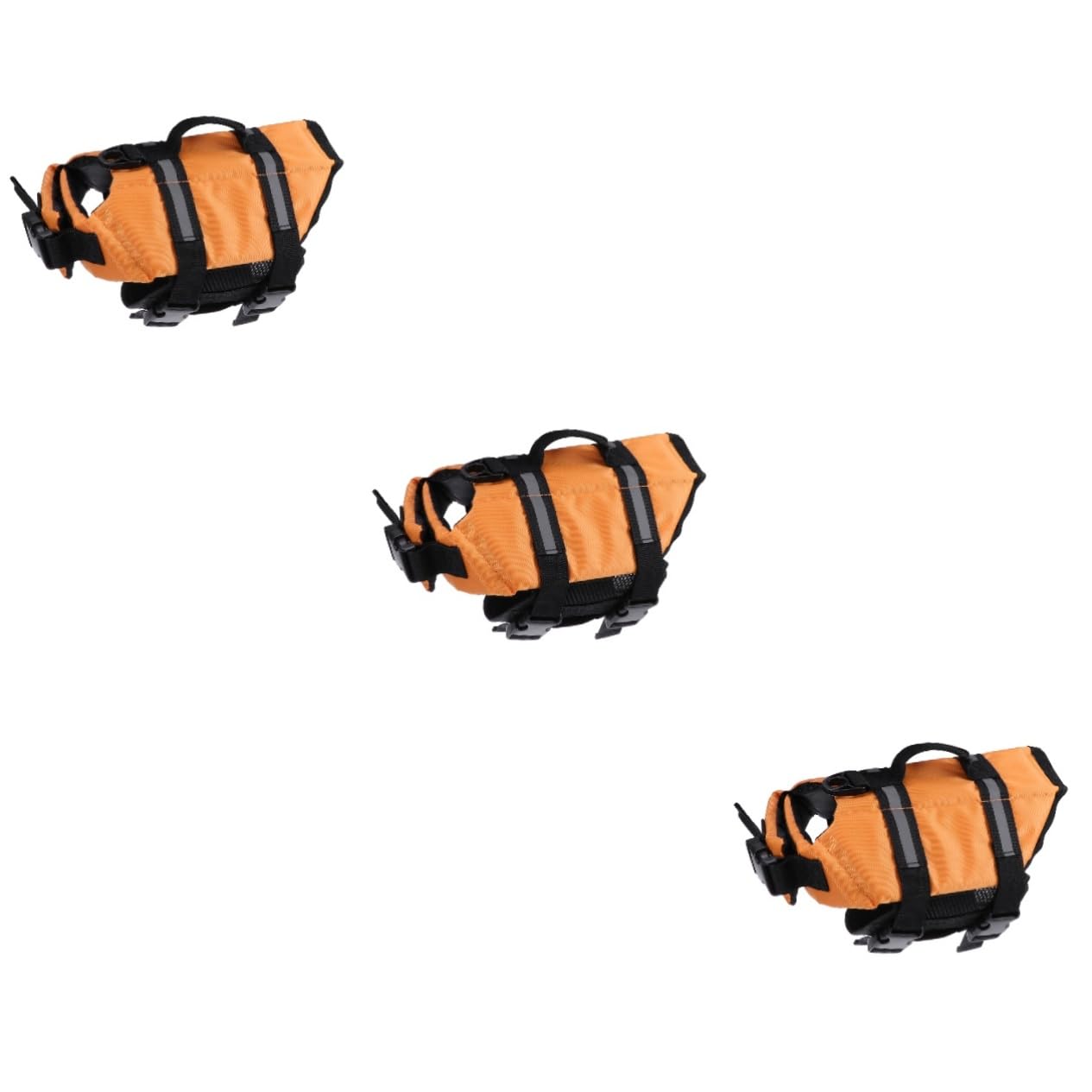 Parliky 3pcs Vest for Swimming Orange Pet Life Breathable Material and Reflective Strips Size Xs