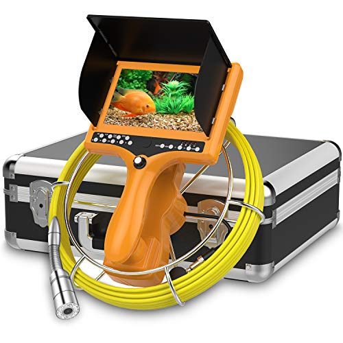 HBUDS - Cámara de vigilancia de Canal (30 m, Canal de Salida, endoscopio Industrial, cámara 1000TVL, grabadora DVR, Sistema de inspección, Pantalla LCD de 7 Pulgadas)