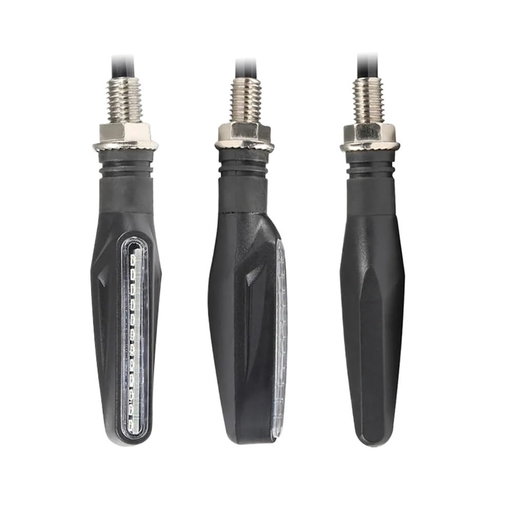 Motocicleta Luces Señal Vuelta Lámpara De Señal Giro Fluctuante para Motocicleta, Luces Barra 335SMD, Luz Advertencia DRL, 12V, 3000K, 12LED