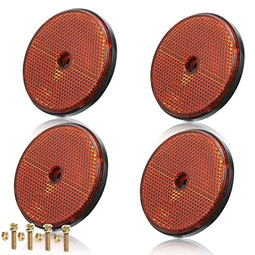 AGRISHOP 4x Reflektor Rechteckige,Reflektoren Rückstrahler,Reflektoren Rund,Katzenauge Wohnwagen,Rückstrahler Streuscheibe Anhänger,Reflektor Anhänger Orange Ø71 mm (Runde/Anschrauben/Gelb) AGRISHOP 4x Reflektor Rechteckige,Reflektoren Rückstrahler,Reflektoren Rund,Katzenauge Wohnwagen,Rückstrahler Streuscheibe Anhänger,Reflektor Anhänger Orange Ø71 mm (Runde/Anschrauben/Gelb)
