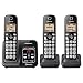 Panasonic KX-TG833SK Link2Cell Bluetooth with Talking Caller ID 3 Handset Cordless Phone (Renewed)