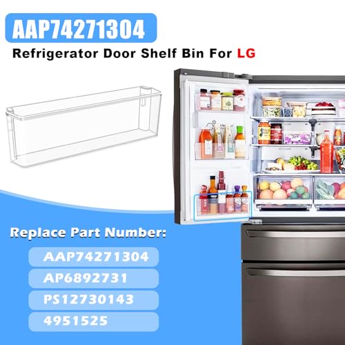 Image of ALVAR UPGRADED AAP74271304 Refrigerator Door Bin Compatible with LG Refrigerator Door Shelf Replacement LRMDS3006S LRMDC2306D LRMDC2306S LRMVC2306D Door Bin Shelf LG Refrigerator Parts Door Basket