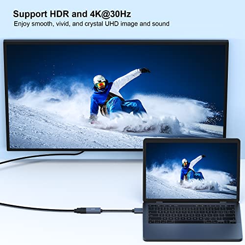 Image of BENFEI 2 Pack 4K DisplayPort to HDMI Adapter Cable, (2K 60Hz, 1080p 120Hz) Uni-Directional Display Port to HDMI Monitor Converter Compatible for HP, Dell, GPU, AMD, NVIDIA, More. Male to Female
