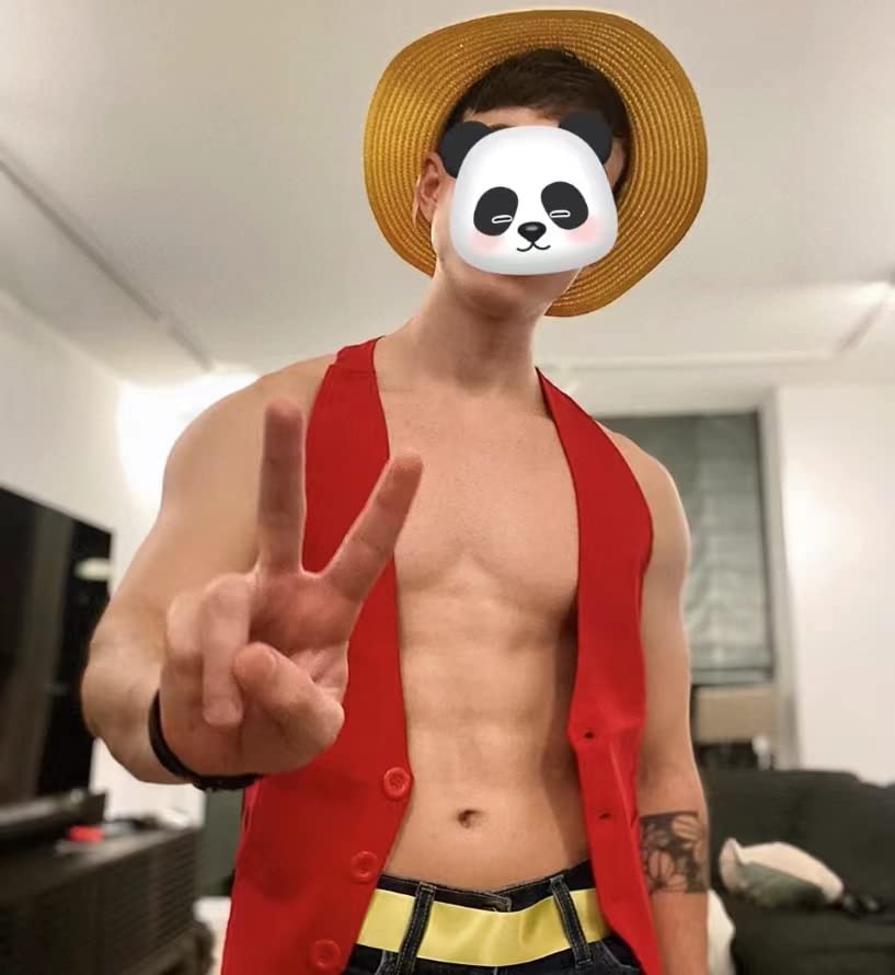 Image of Luffy Straw hat,Cosplay Hat for Halloween Costume Party, Animation Strawhats with String Sun Hats for Men Kids