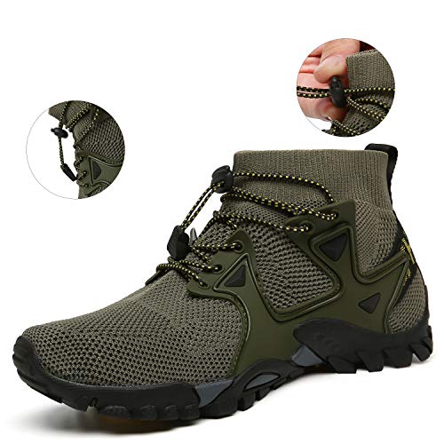 Image of ABAO Hiking Shoes Men Women Outdoor Sports Shoes Non-Slip Breathable Sneakers Low Top Walking Shoes for Outdoor Trailing Trekking Walking Climbing Travel Lightweight