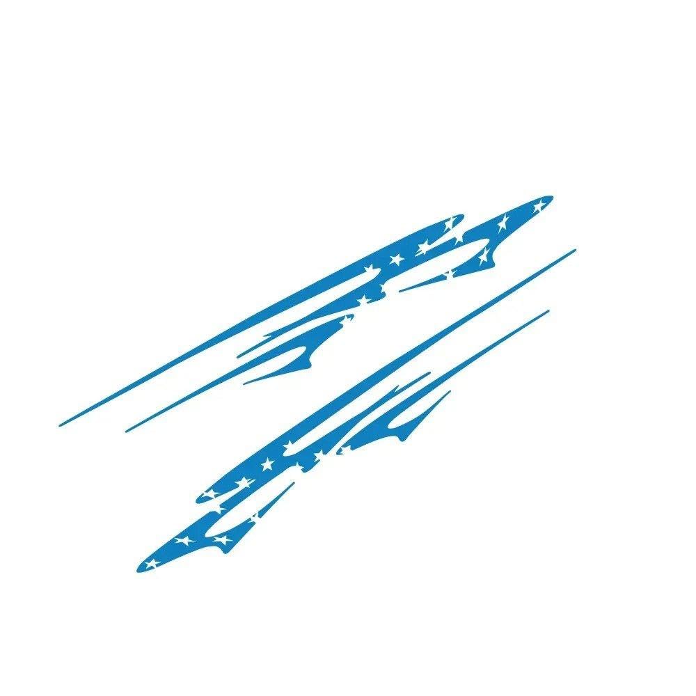 Car Universal Sticker Pickup Decal Decal(Glossy Blue,for Double Cab)