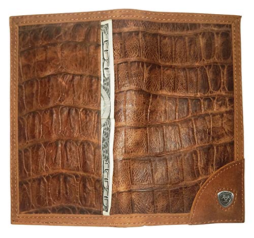 Custom Ariat 12 Gauge Shotgun Long Gator Print Leather Wallet3