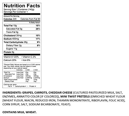 Pretzels, Cheese, Fruit & Veggie Snack Tray, 4.75 oz