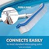 Swimming Pool Wall & Tile Brush,18" Heavy Duty Vinyl Polished Aluminum Back Cleaning Brush Head Designed for Cleans Walls, Tiles & Floors, Nylon Bristles Brush Head with EZ Clips (Pole not Included)