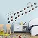 Dinosaur Footprints Wall Decals (56pcs) 4 Size Dinosaur Tracks Decals Dinosaur Decor Baby Nursery Decals Removable Peel and Stick Vinyl Decals for Boy Bedroom Decorations
