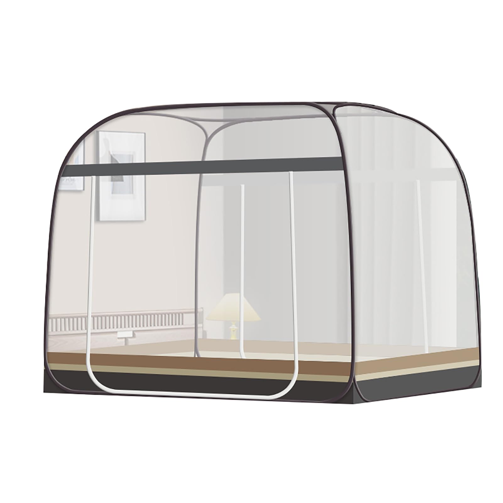Moustiquaire escamotable de lit grande taille protection 360 anti-insecte
