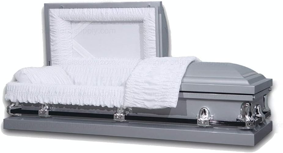Oxford Silver Metal Casket