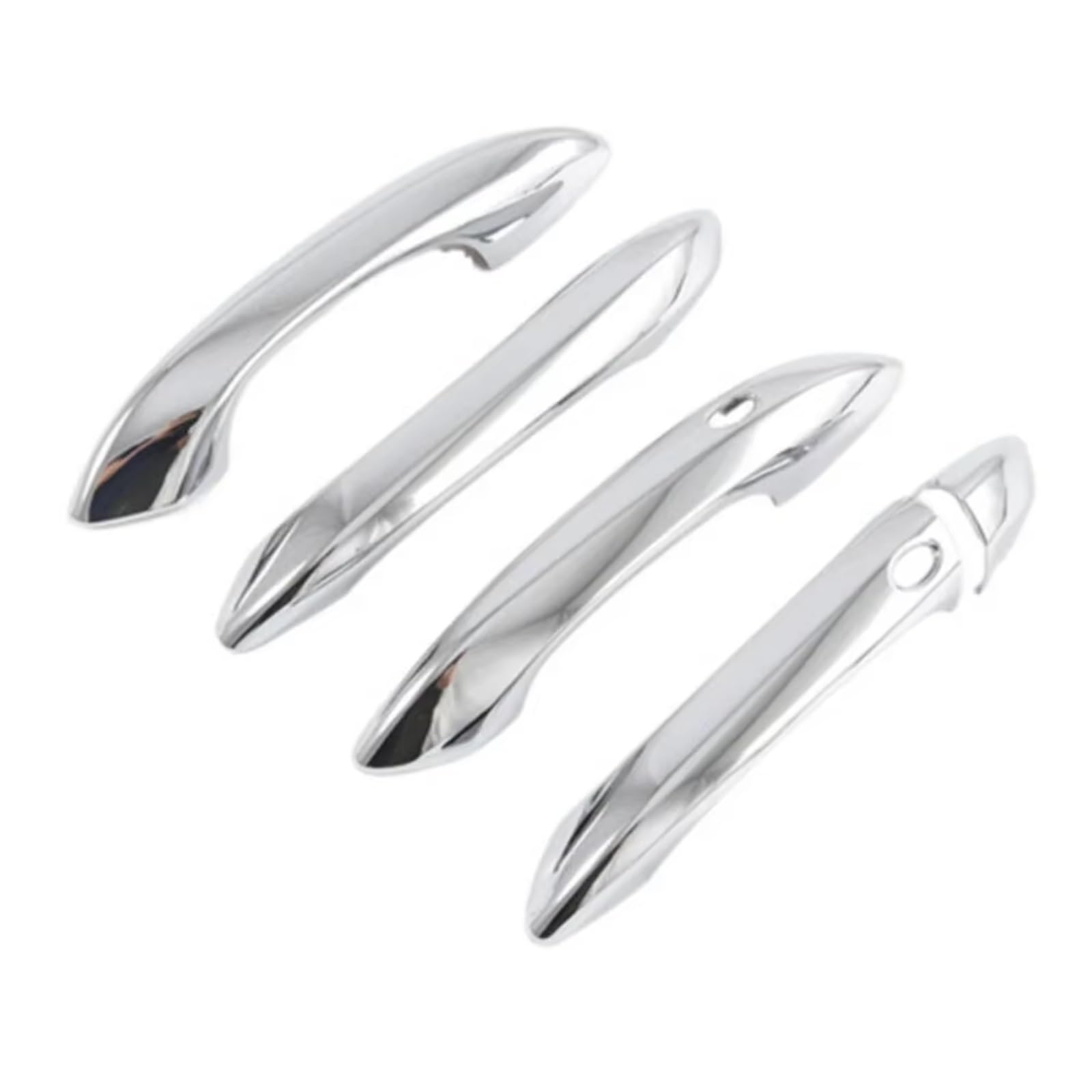 JJRFVBGT Door Handle Trim Compatible with Hyundai for Tucson 2022 2023 ABS LHD Auto Carbon Fiber Black Style Chrome Car Exterior Door Handle Housing