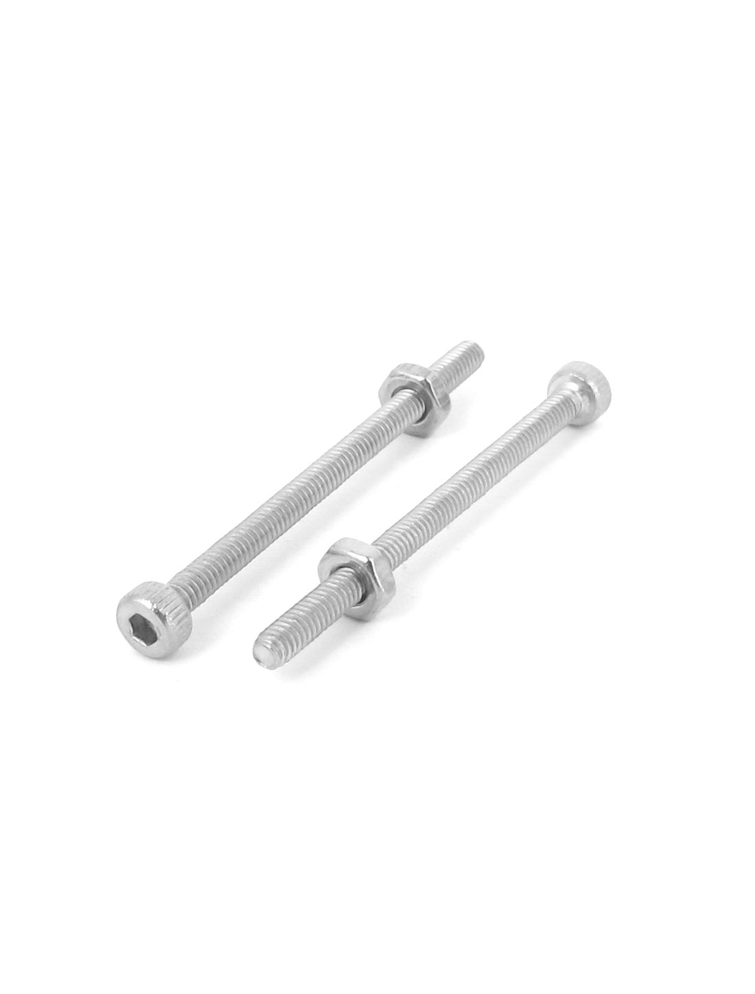 Écrous Hexagonaux Pour Haltères Sourcing Map - Lot De 2 - Diamètre M28 - Argenté - Pour Gym Et Maison
