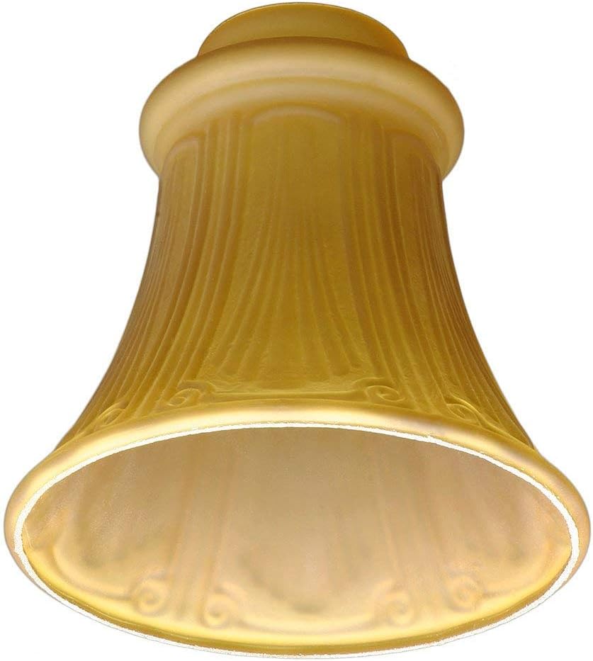 B&P Lamp® 5-1/2 inch tall Satin Amber Pan Light Fixture Shade, 2-1/4 inch lip fitter