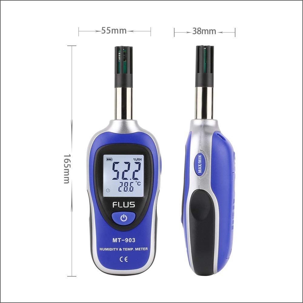 Termometr temperatury wilgotności Ręczny przenośny cyfrowy bezkontaktowy mini wyświetlacz LCD Miernik MT-903 Do laboratorium