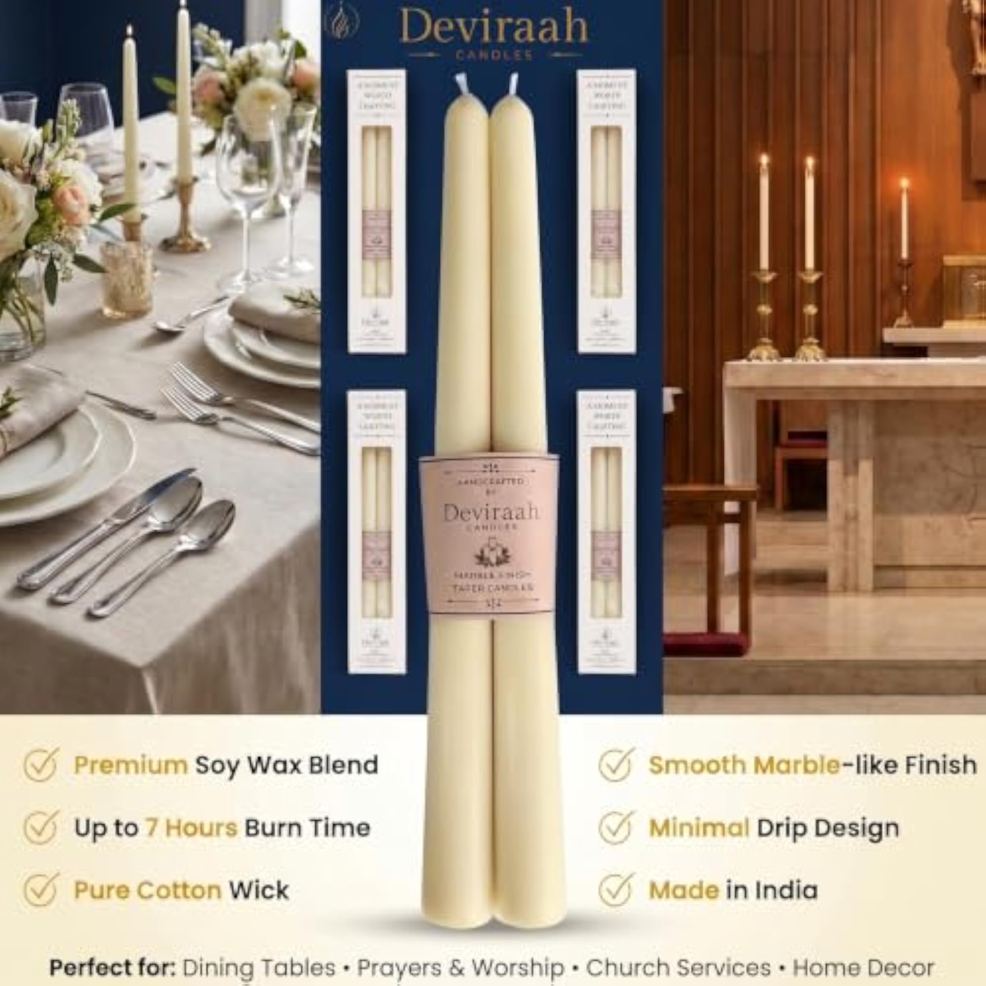 Classic Taper 10-Inch Candles, 2-Packets