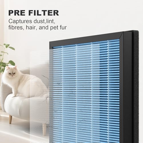 Image of AP2000WF Filter Replacement Compatible with KNKA AP2000WF Air Puri-Fier, 3 Stages of Filtration with Carbon Filter, Smoke Removal Version (2 Pack)