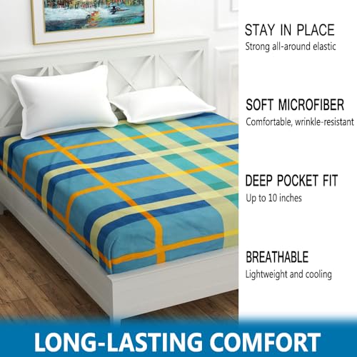 Image of FRESH FROM LOOM Premium Microfiber Waterproof Mattress Protector Cover - King Size Bed | Wrinkle-Free and Hypoallergenic (78x72 Inches | 360 Elasticated),Multicolor