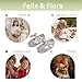 Felix & Flora Toddler Girls Glitter Silver Dress Shoes Size 6 Flower Girl Mary Jane Ballet Flats for Wedding Party