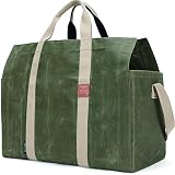 INNO STAGE Free Standing Firewood Log Carrier Tote Bag with Double Straps for Camping or BBQ Barbecu