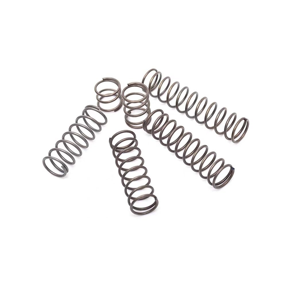 LOEASE 10Pcs 65Mn Wire Diameter 0.5mm 0.6mm 0.7mm Cylidrical Coil Compression Spring Return Compressed Springs Release Pressure Spring Steel(30mm,4mm,0.5mm(10Pcs))
