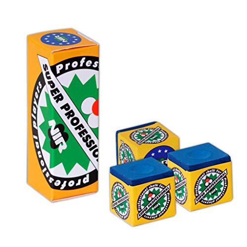 3 Pcs Of Longoni Nir Super Professional Pool Cue Billiard Chalk - Blue #TOP3