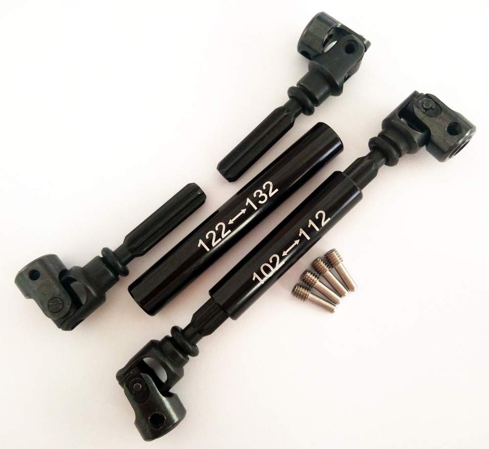 Hard Steel F+R Large Angle Center Drive Shafts - 2pcs Black fits Traxxas TRX-4 8250