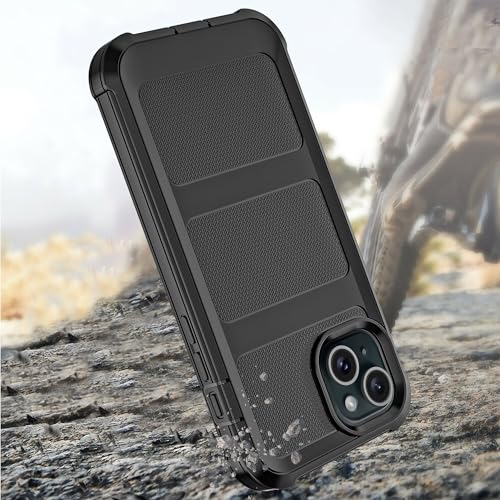 Image of Cubix Armor Defender Rugged Case Compatible for Apple iPhone 15 Plus Back Cover Slim, Shockproof, Dual-Layer Design with Camera Protection - Black