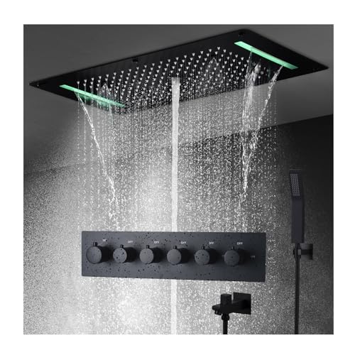 Ensemble de robinet de douche à LED en laiton de luxe - 2