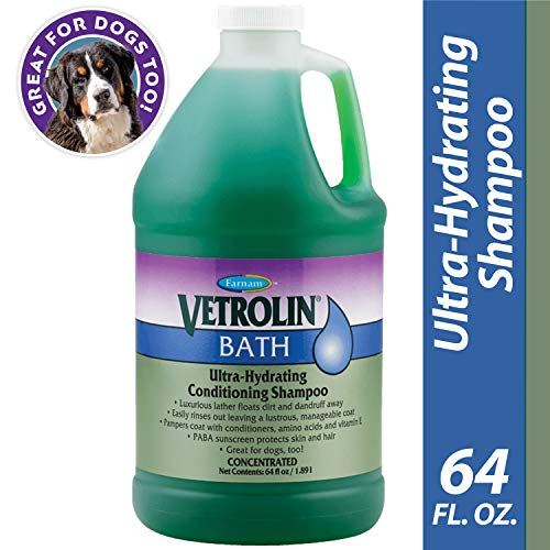 Farnam Vetrolin Bath Hydrating Coat Conditioning Shampoo | for Horses, Ponies and Dogs