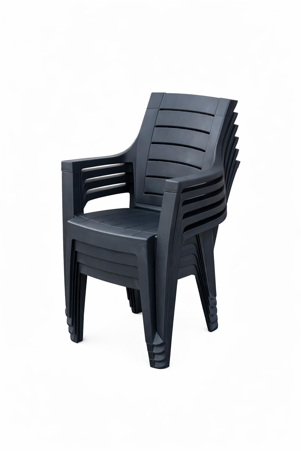 Set Tavolo da Giardino 80x80 cm con 4 Sedie – Tavolo Quadrato da Esterno in Resina – Colore Antracite