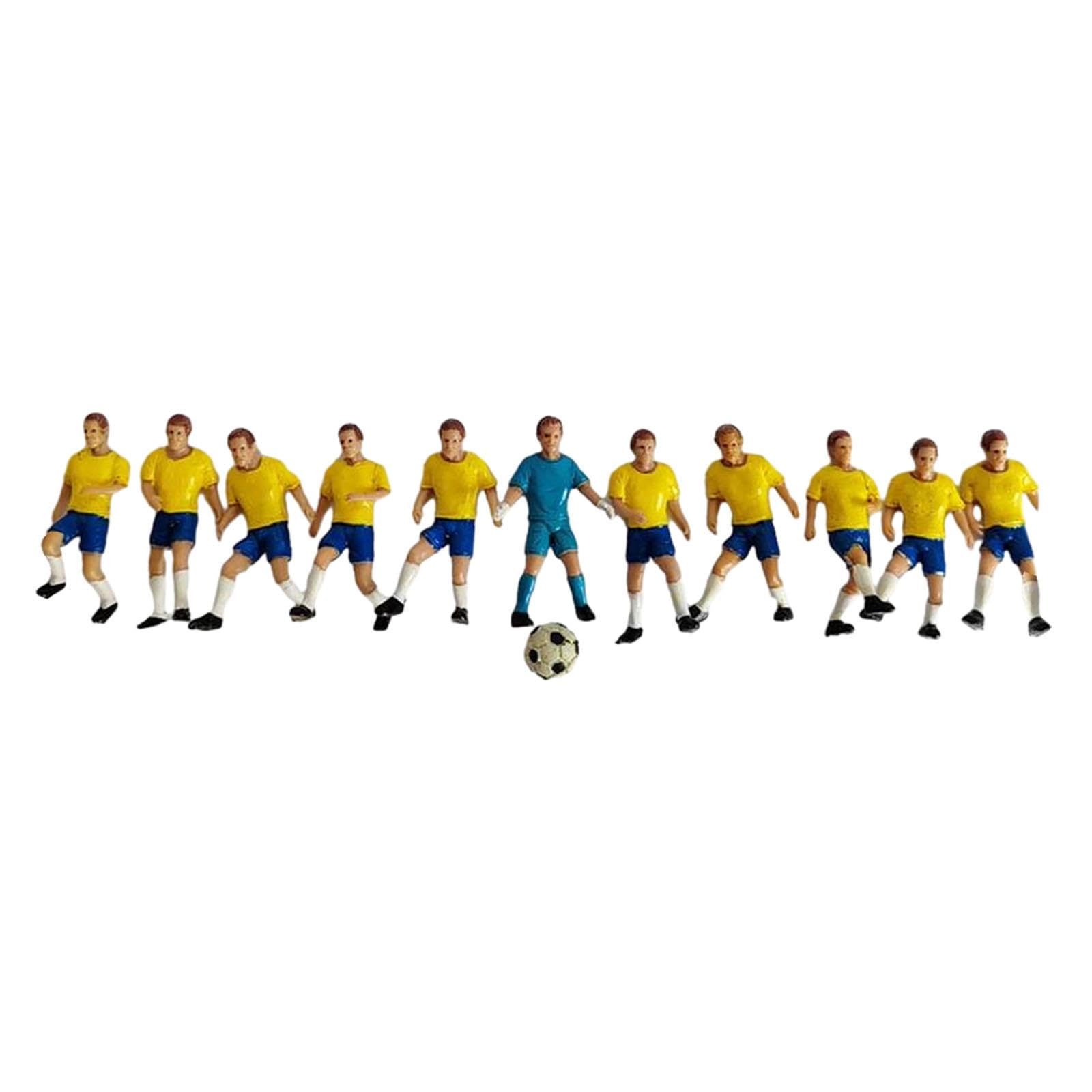 11 Modelli di Calciatore in Miniatura per La Decorazione della Scena Fai -da -Te, Giocatore Giallo