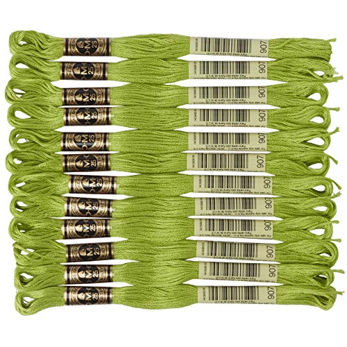 Image of DMC 6-Strand Embroidery Cotton Floss, Light Parrot Green